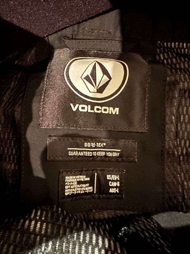VOLCOM ボルコム RAIN GORE-TEX BIB overall 黒L
