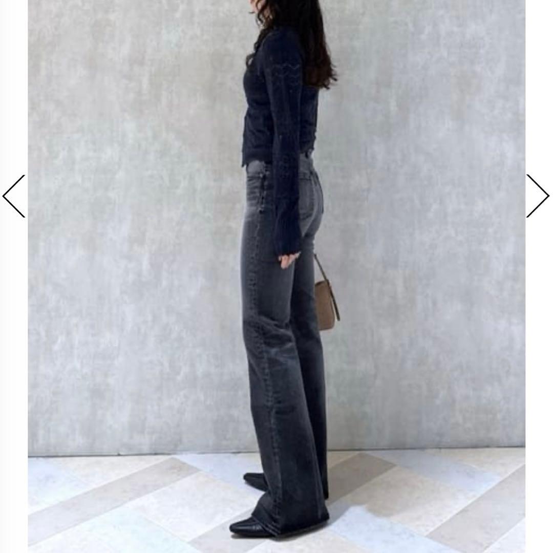 MOUSSY MVS BLACK FLARE ロング24inch BLK