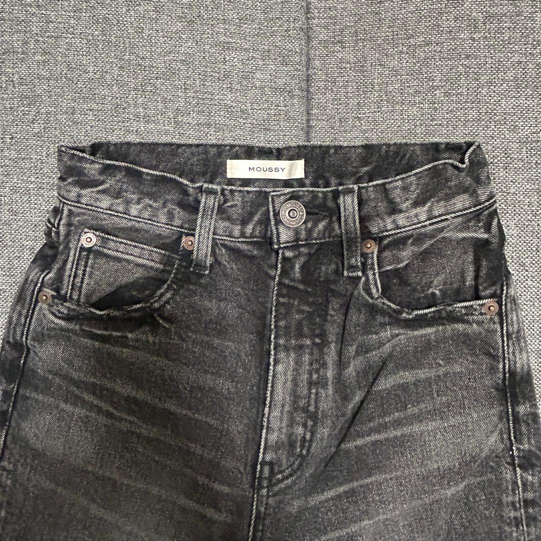 MOUSSY MVS BLACK FLARE ロング24inch BLK