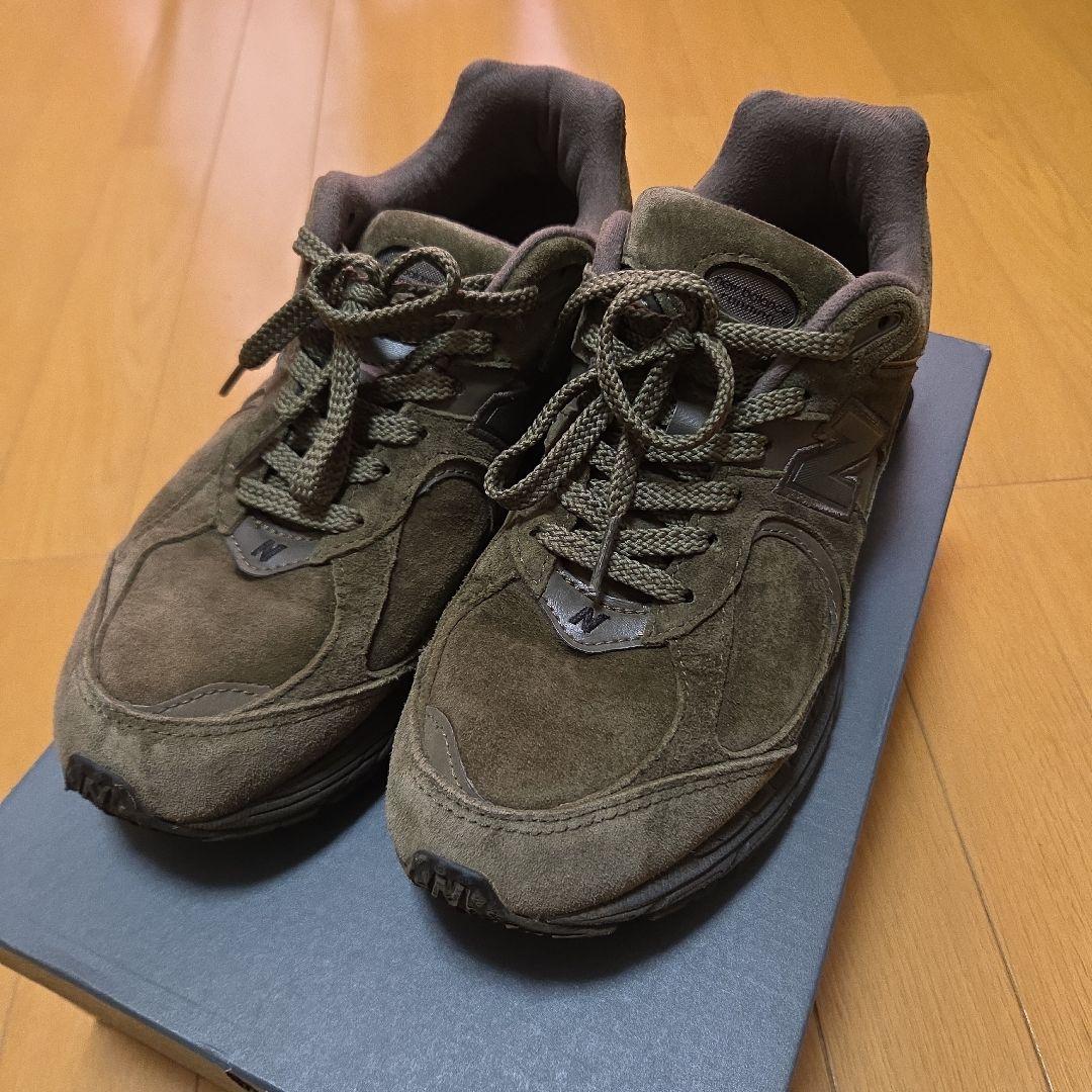 New Balance ml2002rm スエード スニーカー オリーブ