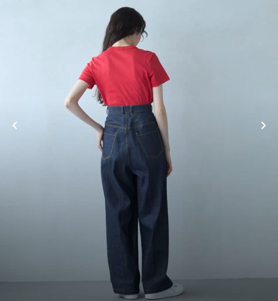 新品／タグ付│foufou 11oz denim tuck pants Mサイズ