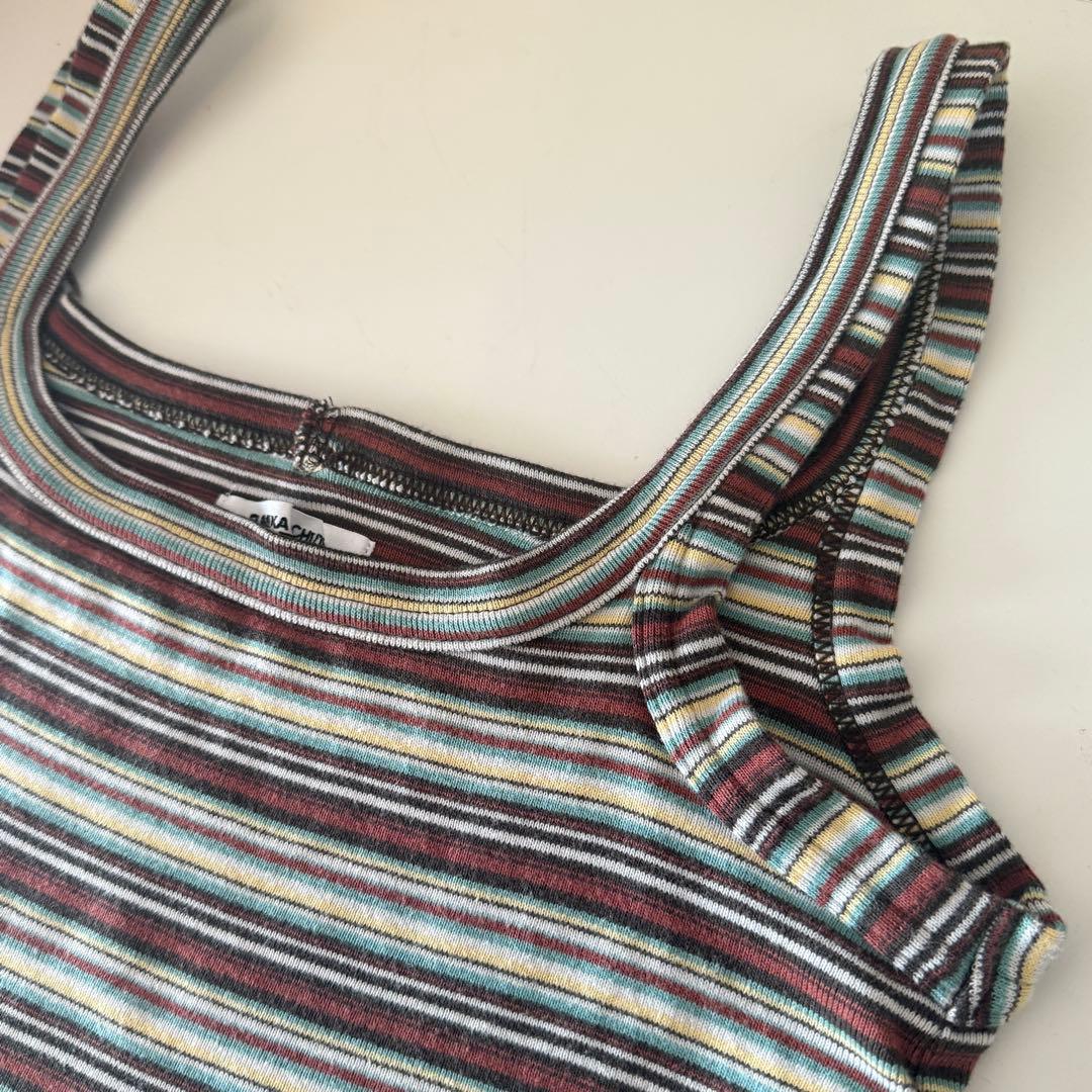 トップス FUMIKA_UCHIDA STRIPE CAMISOLE