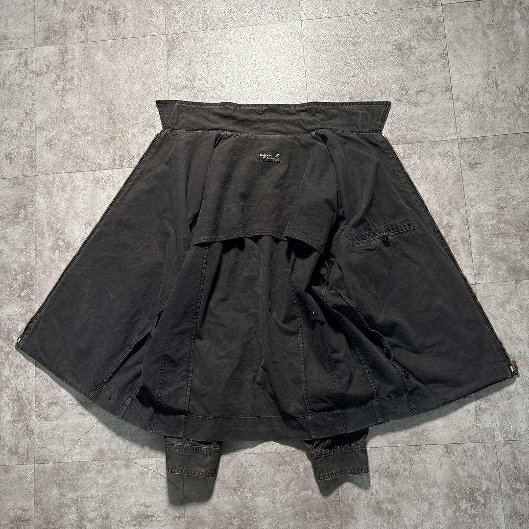 90s agnès b. 八の字　short cotton zipblouson