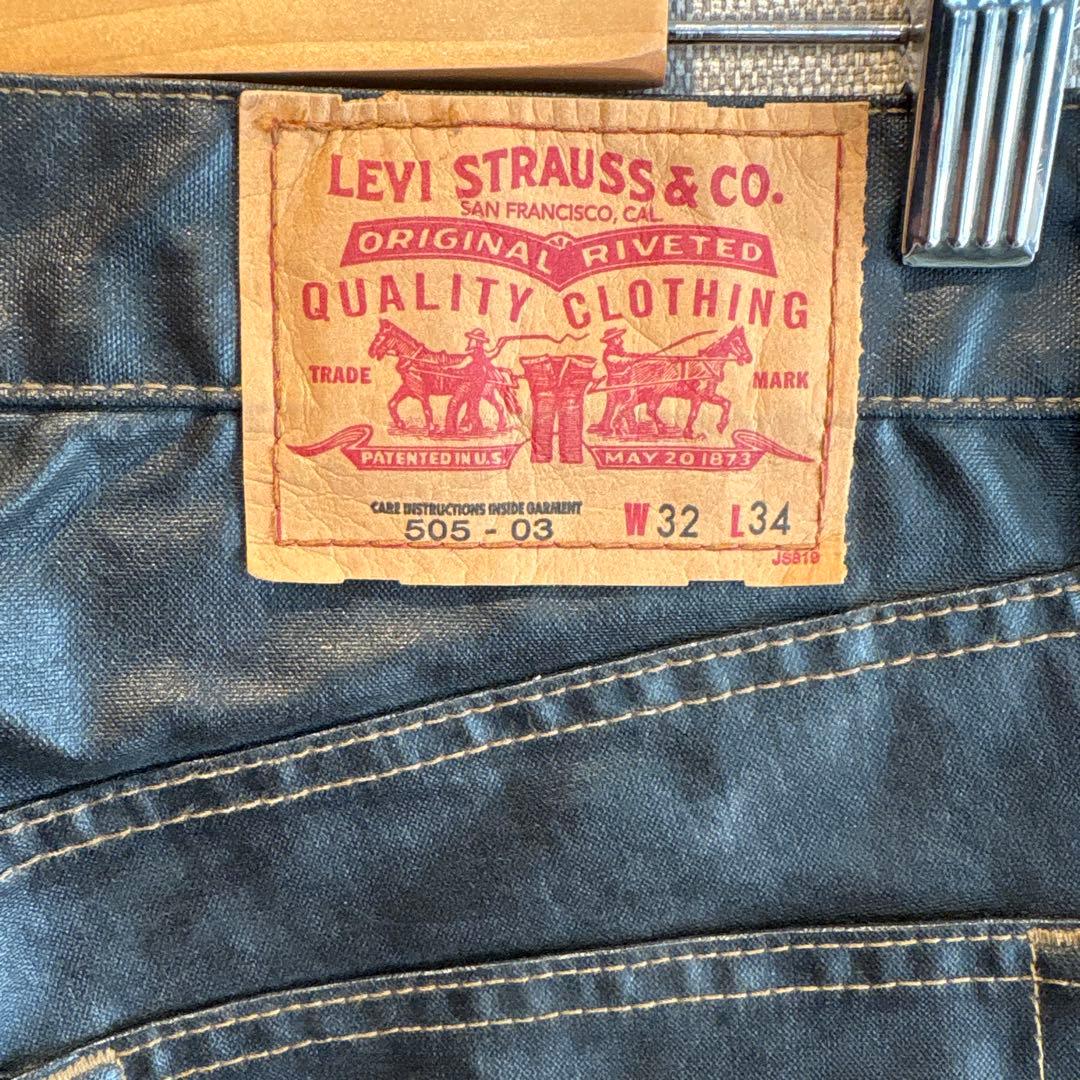 希少 00's Levi's 505 ブラック コーティング W32
