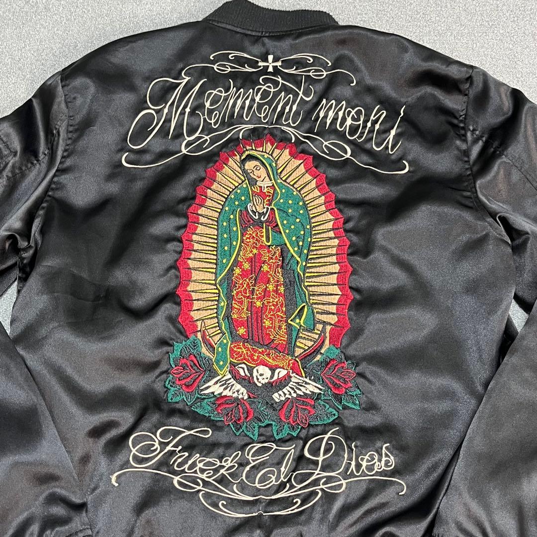 614 BLACK FLAME マリア刺繍スカジャン Memento Mori