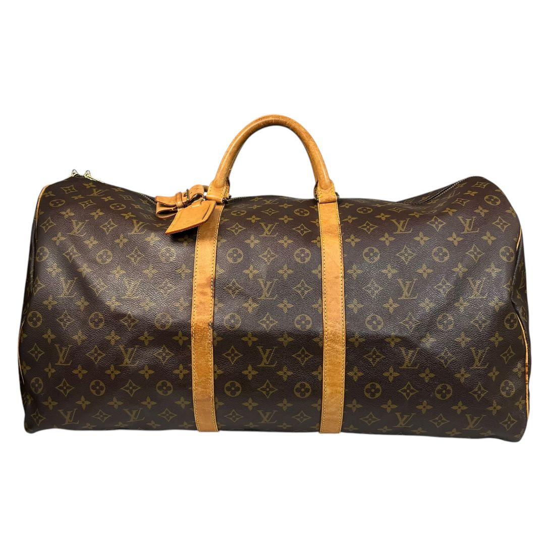 【鑑定済】ルイヴィトン　モノグラム　キーポル55　ボストンバッグ　茶　旅行バッグ