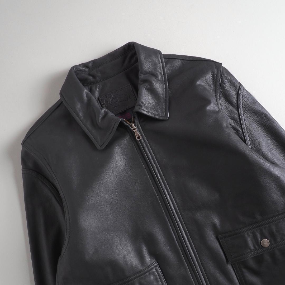 ラルフローレン　レザージャケット　シングルライダース　本革　ブラック　美品