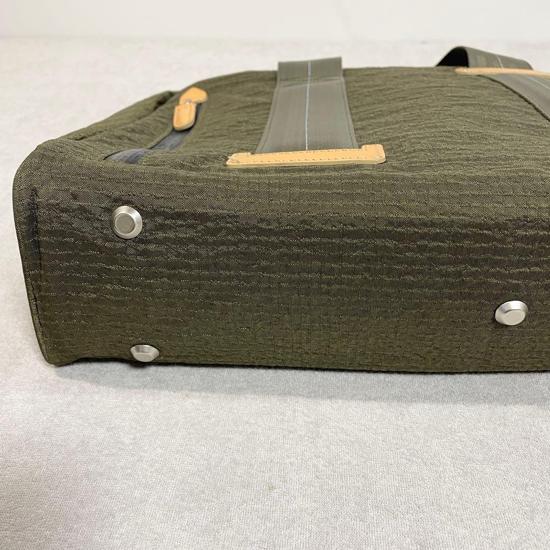 【極美品】ポールスミス ブリーフケース 2way オリーブ ナイロン×レザー