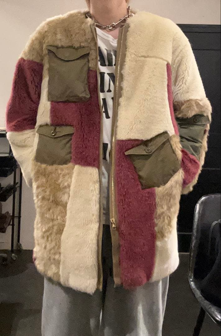 mihara yasuhiroミハラヤスヒロarchiveファー切り替えコート