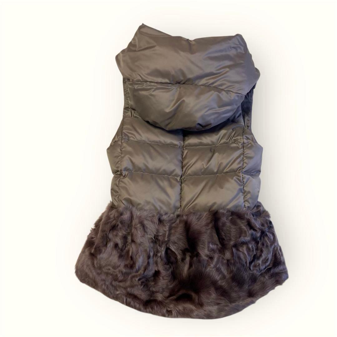 未使用級✨Diagram ラムファー切替 ダウンベスト　ブラウン　フード　36
