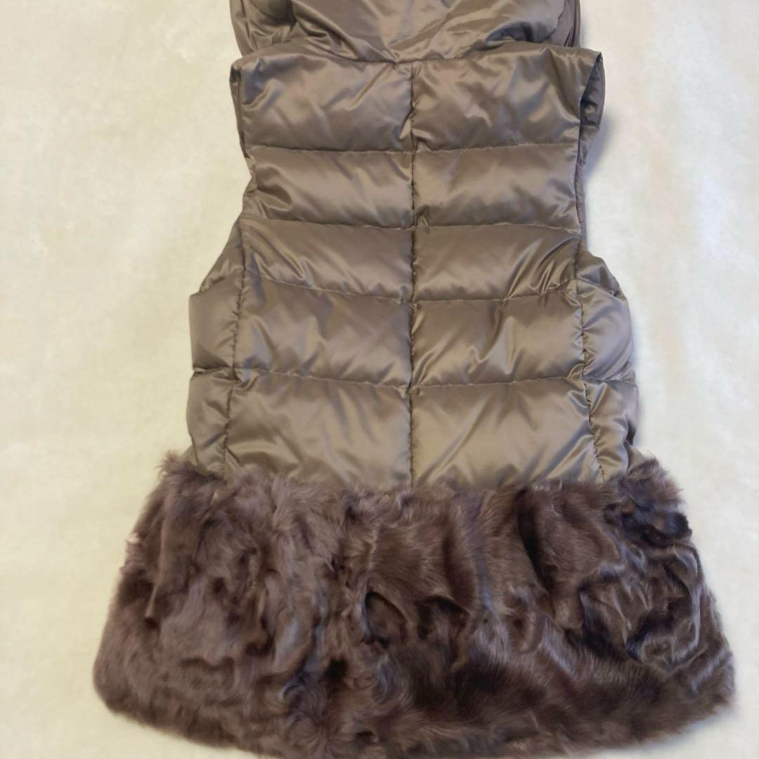 未使用級✨Diagram ラムファー切替 ダウンベスト　ブラウン　フード　36