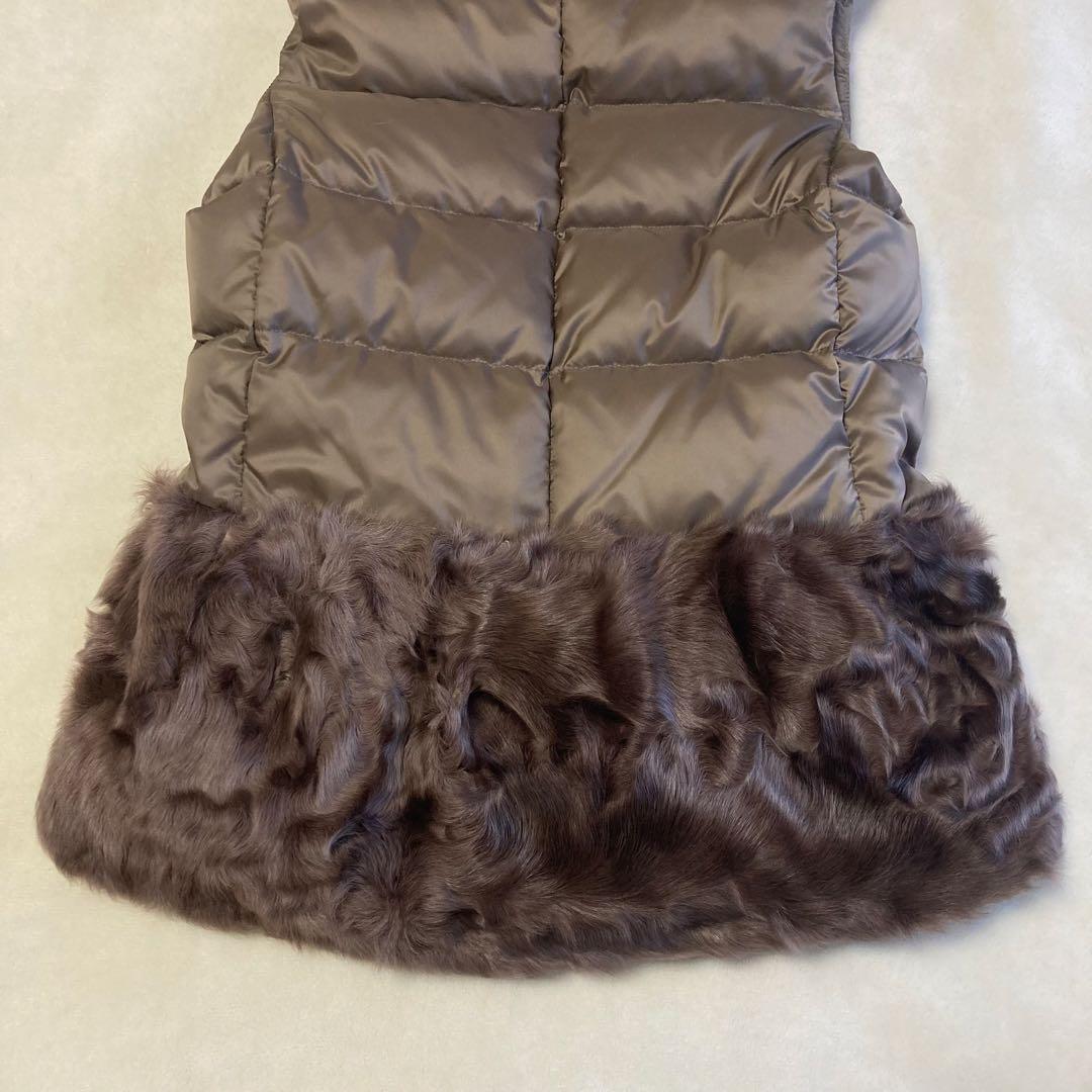 未使用級✨Diagram ラムファー切替 ダウンベスト　ブラウン　フード　36