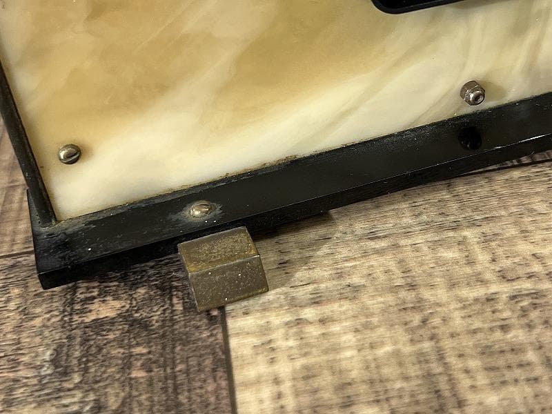 希少 メンテ済 英国製 MATAMEC 大理石 真鍮 コンビ ビンテージ 置時計