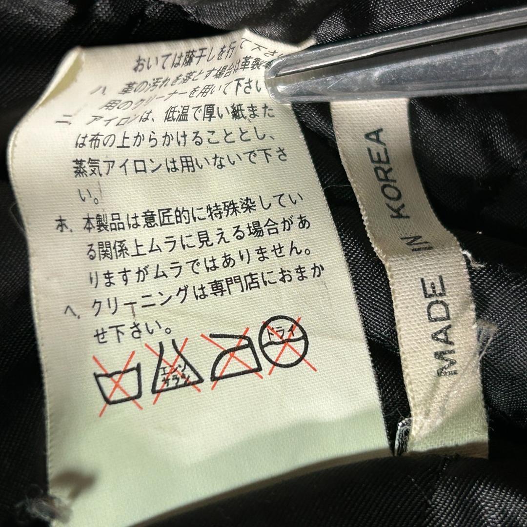 ヴィンテージ 牛革 カウレザー カーコート 黒 本革 肩パッドなし