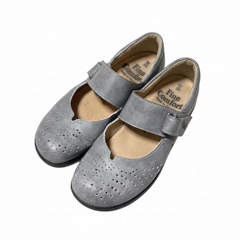 Finn Comfort ウォーキングシューズ ベルクロ　ハドソン　グレー