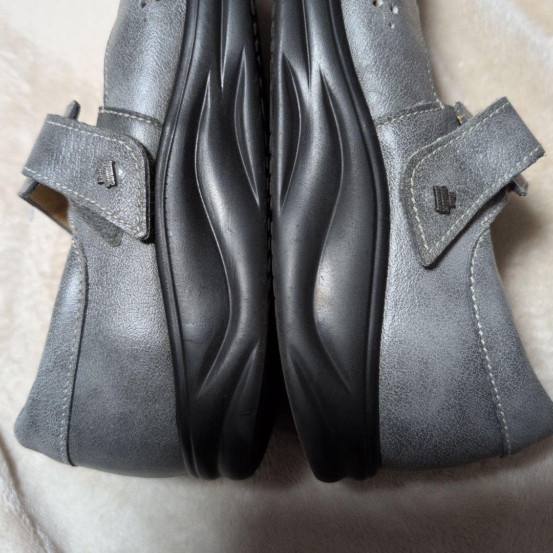 Finn Comfort ウォーキングシューズ ベルクロ　ハドソン　グレー