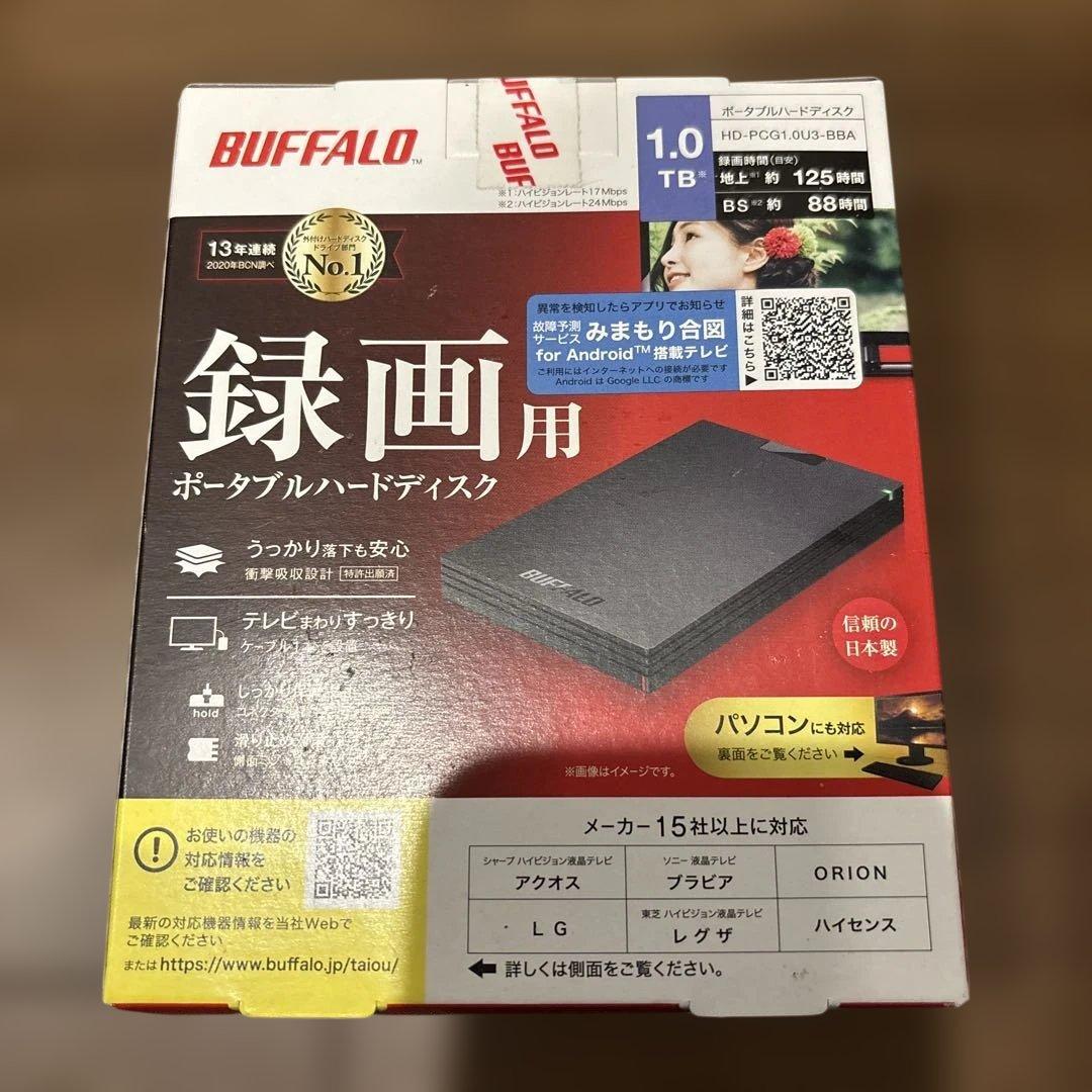 BUFFALO ポータブルハードディスク HD-PG1.0U3-BBA