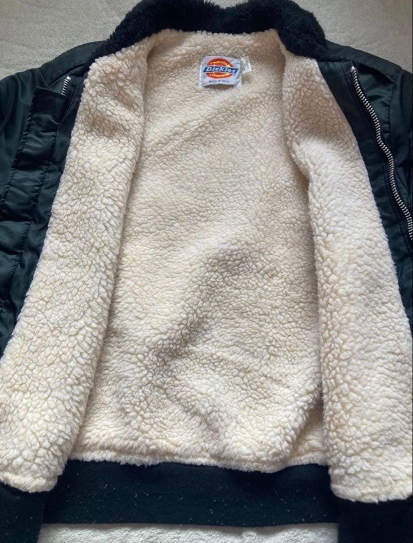 Dickies USA製 フライトジャケット ボア ブラック SUPREME