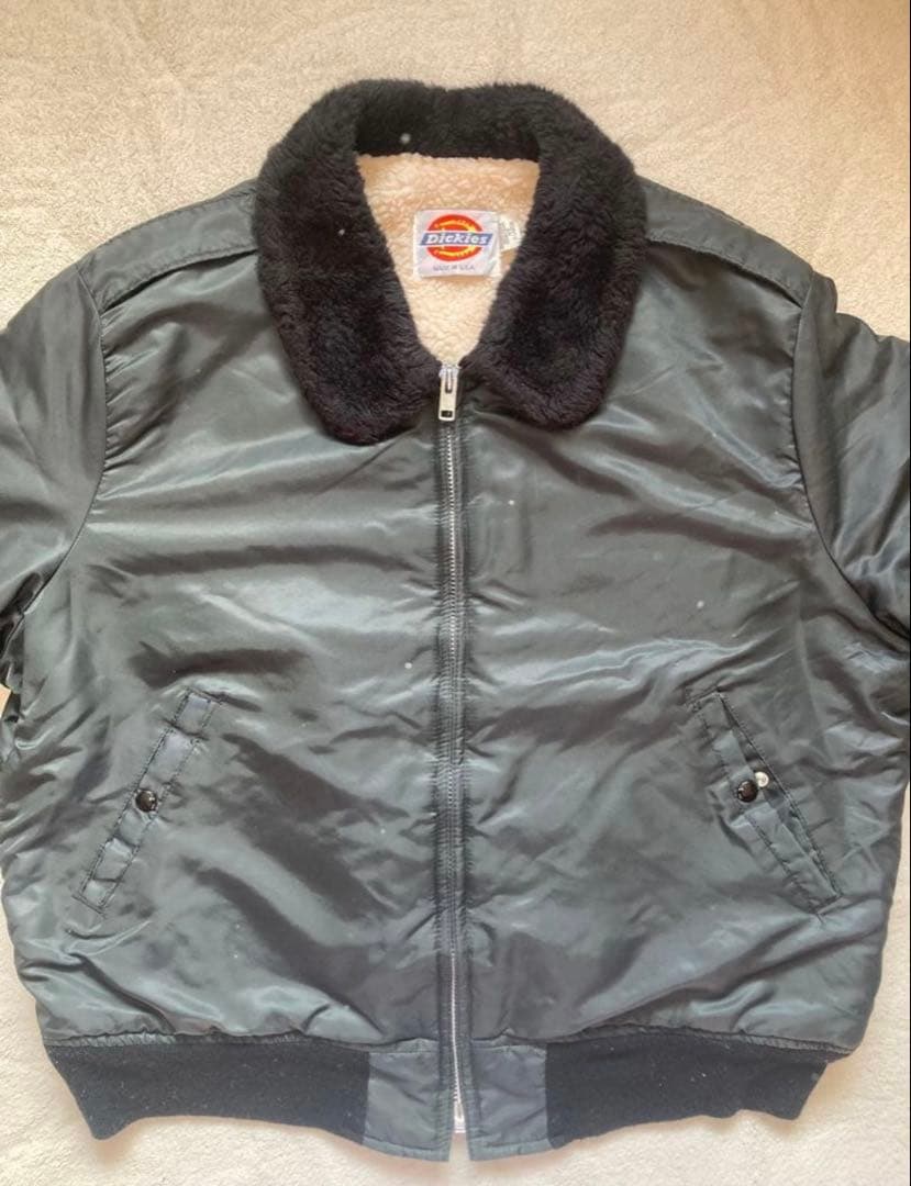 Dickies USA製 フライトジャケット ボア ブラック SUPREME