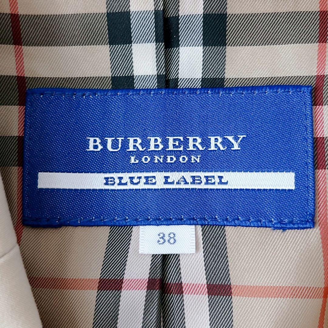 バーバリーブルーレーベル　コート　ベルト　ノバチェック　伸縮性◎ M相当