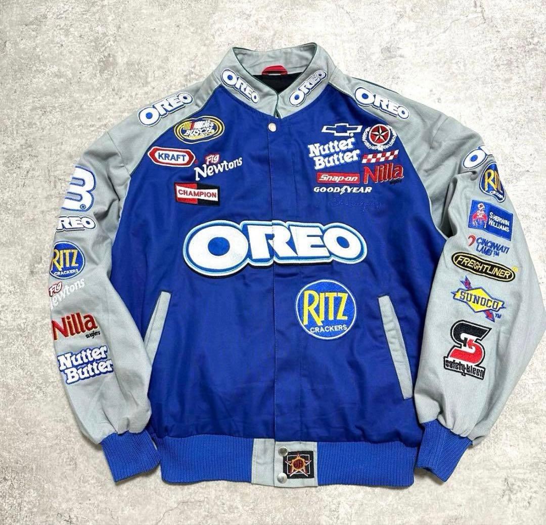 NASCAR OREO 青 オレオ レーシングジャケット