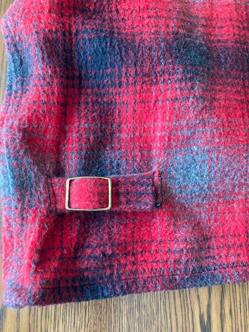 melton綾織りウールオンブレ（濃淡）チェックジッパージャケット 製造USA