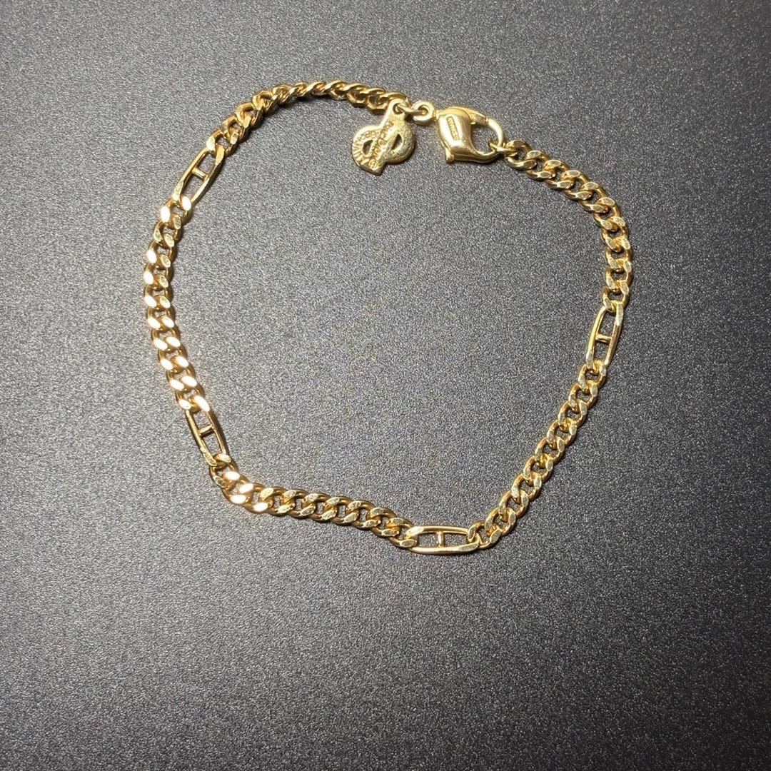 Dior ディオール　ブレスレット　CDロゴ　喜平　ゴールドチェーン