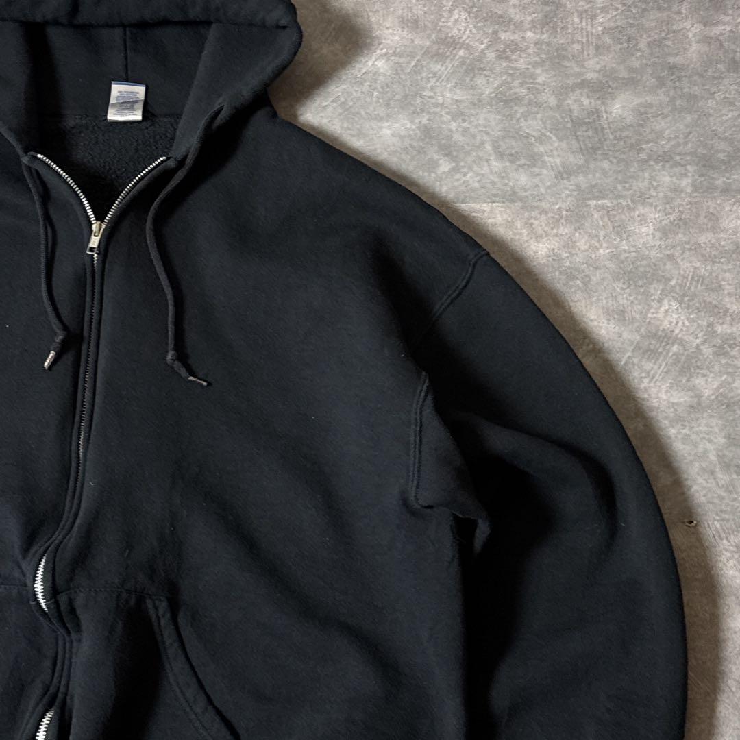 つ*う様 ラッセルアスレティック ジップパーカー ブラック XL メキシコ製 無