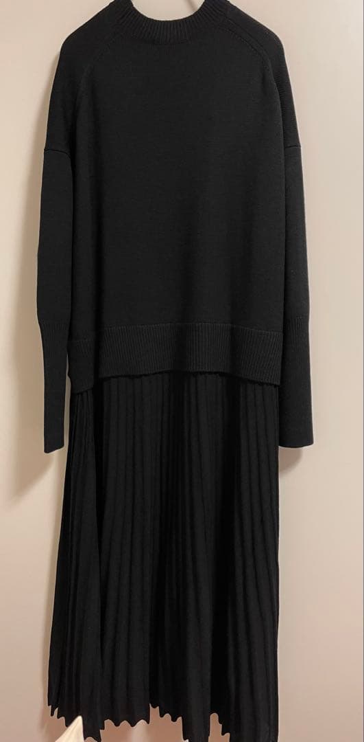 Curensologyカレンソロジー⭐︎プリーツドッキングワンピース黒36