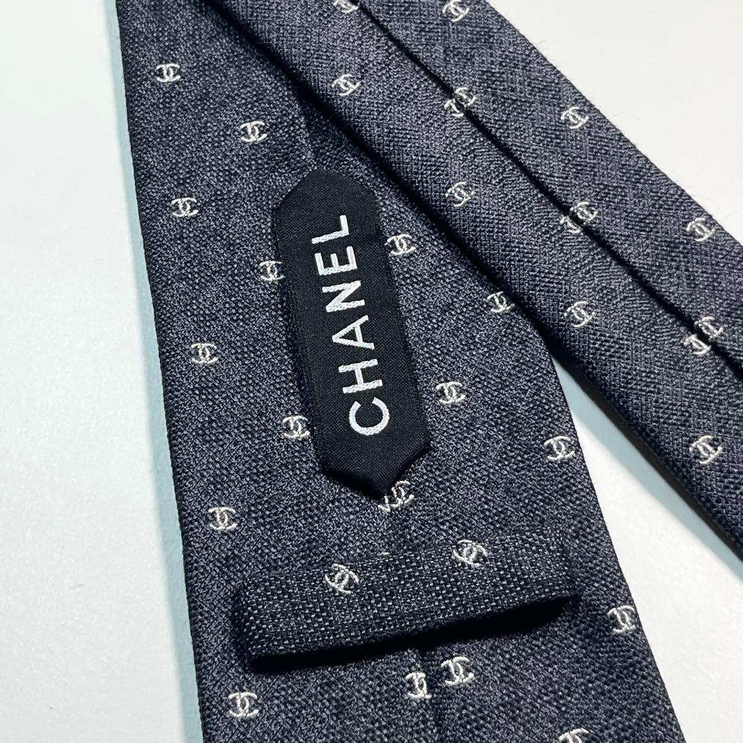 希少✨良品✨ CHANEL シャネル　ネクタイ　カシミヤ　シルク　ココマーク