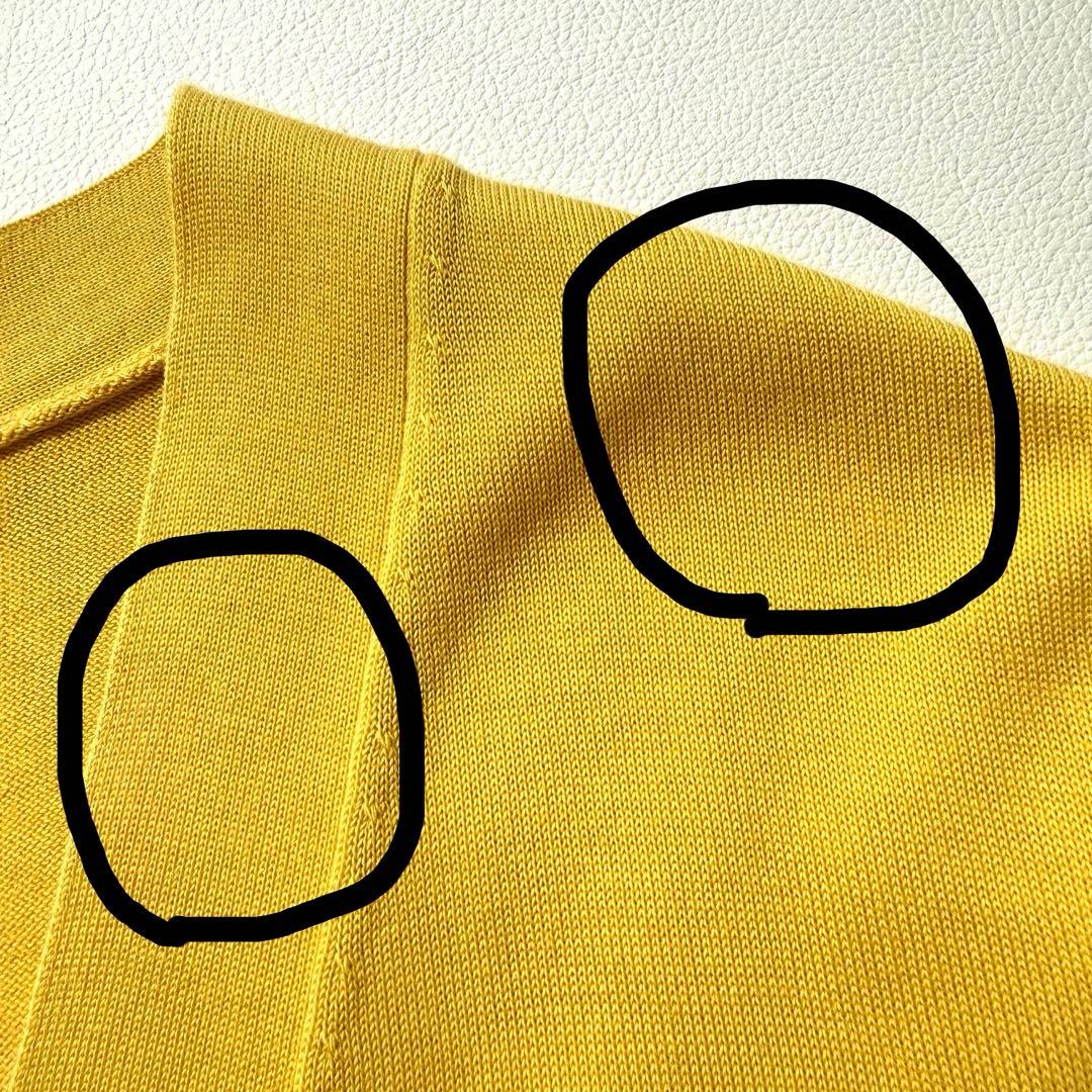 アパルトモン　ドゥーズィエムクラス　コットンシルクⅤネックカーディガン　黄