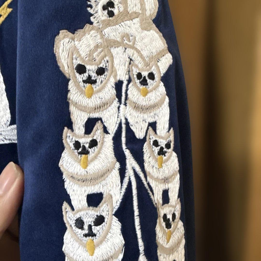 HOUSTON ネイビー スカジャン XXL アラスカ