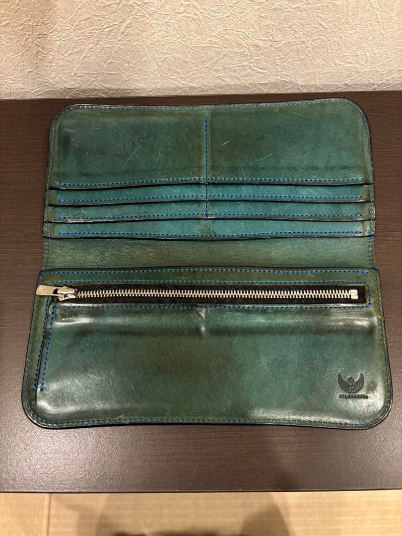 k*t様 美品　WILDSWANS レザー長財布　ネイビー