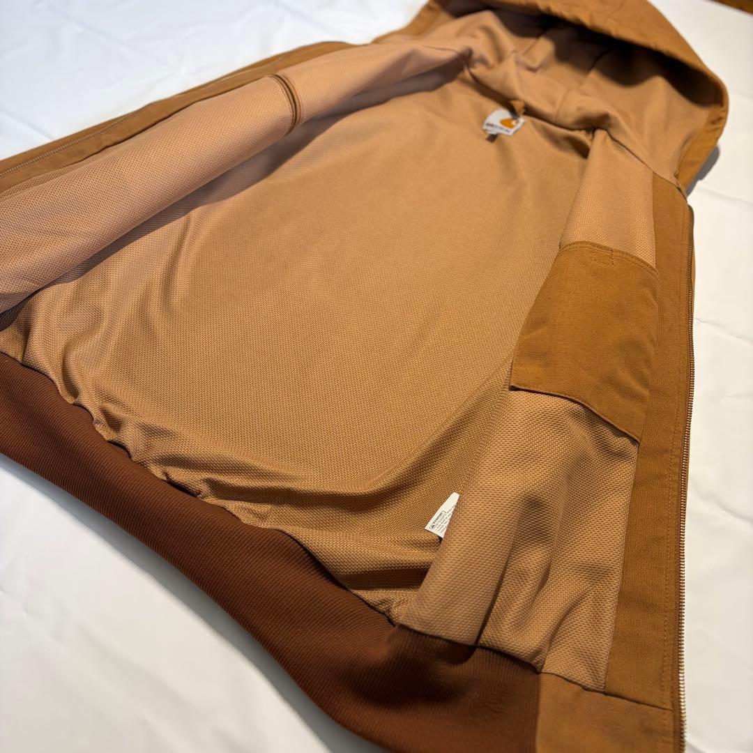 [S] Carhartt J131 BRN アクティブジャケット フード　付き￼