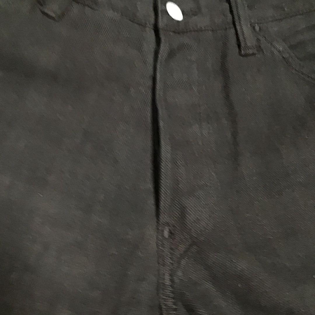 エヴィスEVISU 5500 あと染めブラックデニムパンツ