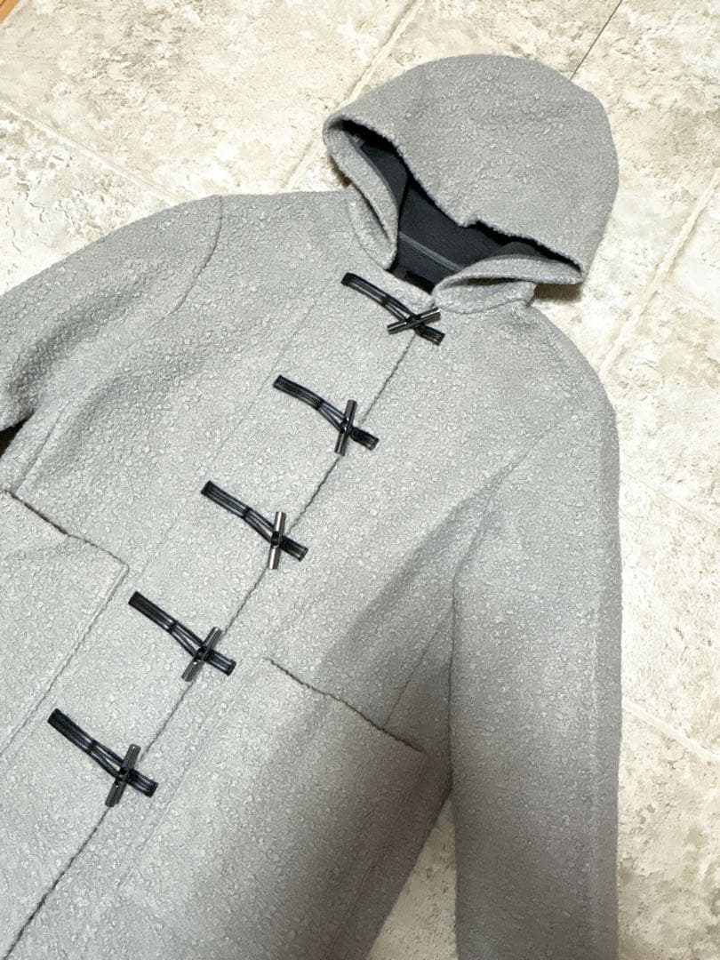 セオリー　人気ボアダッフルコート美品グレージュ　ブークレ