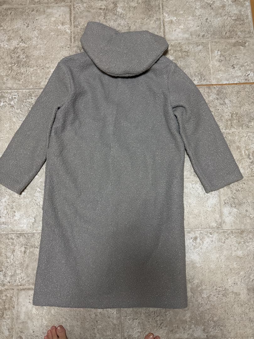 セオリー　人気ボアダッフルコート美品グレージュ　ブークレ