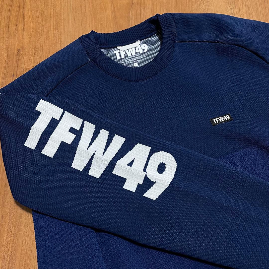 ヨッシー様　TFW49 ラウンドネック ニット　ネイビー　L ゴルフ　セーター