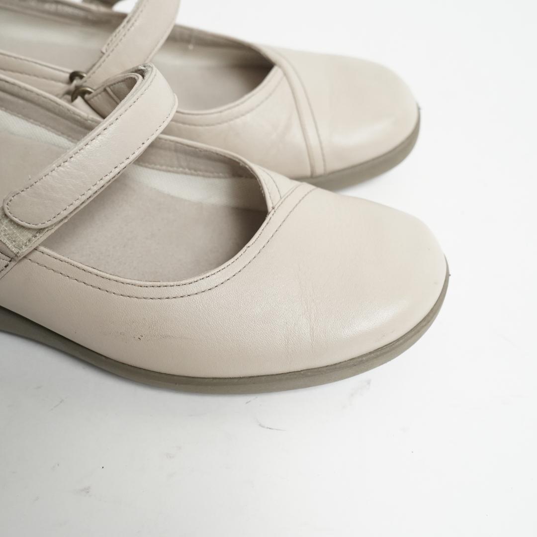 【美品】アシックス ペダラ パンプス ストラップ レザー 23.5cm