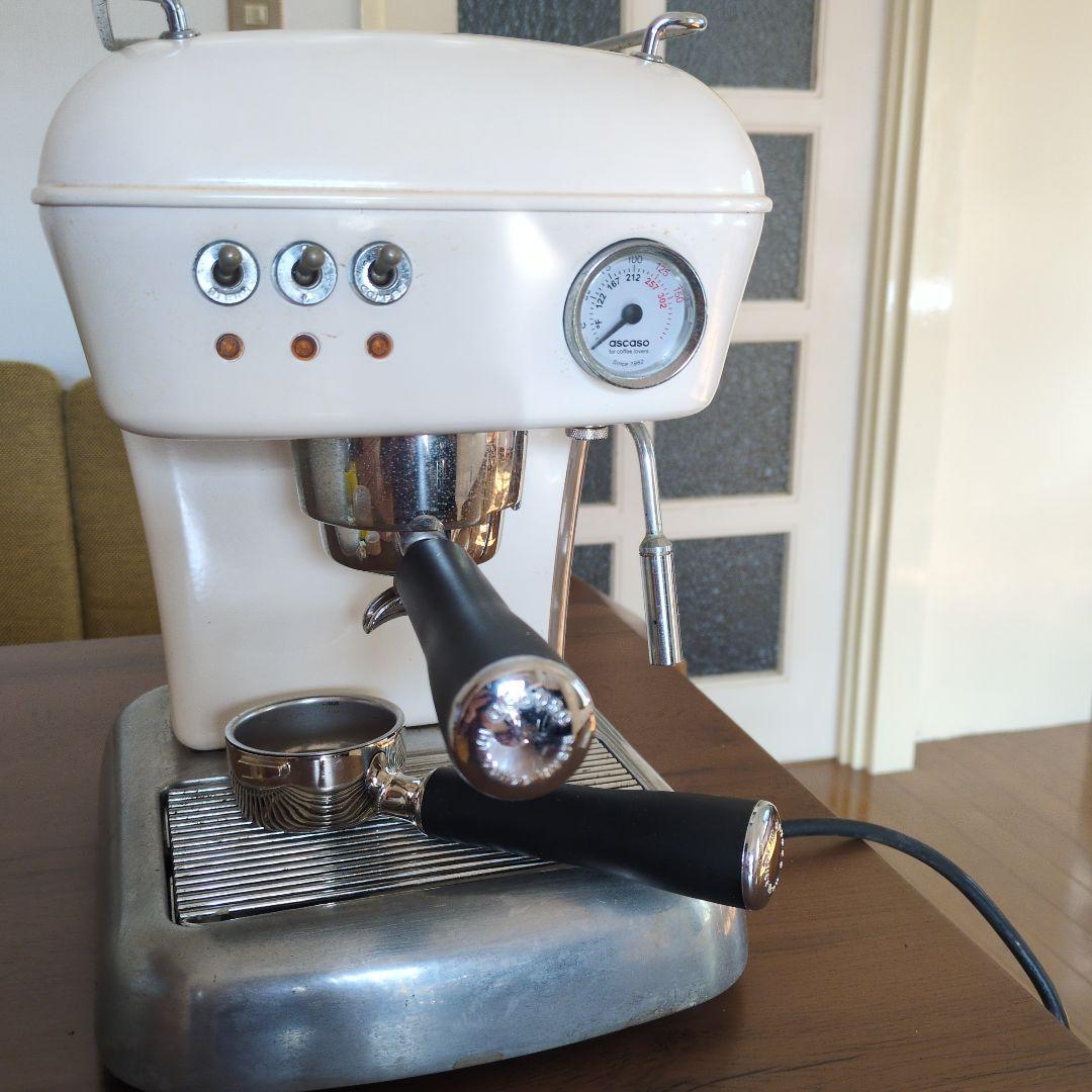 ascasoレトロエスプレッソマシン ホワイト