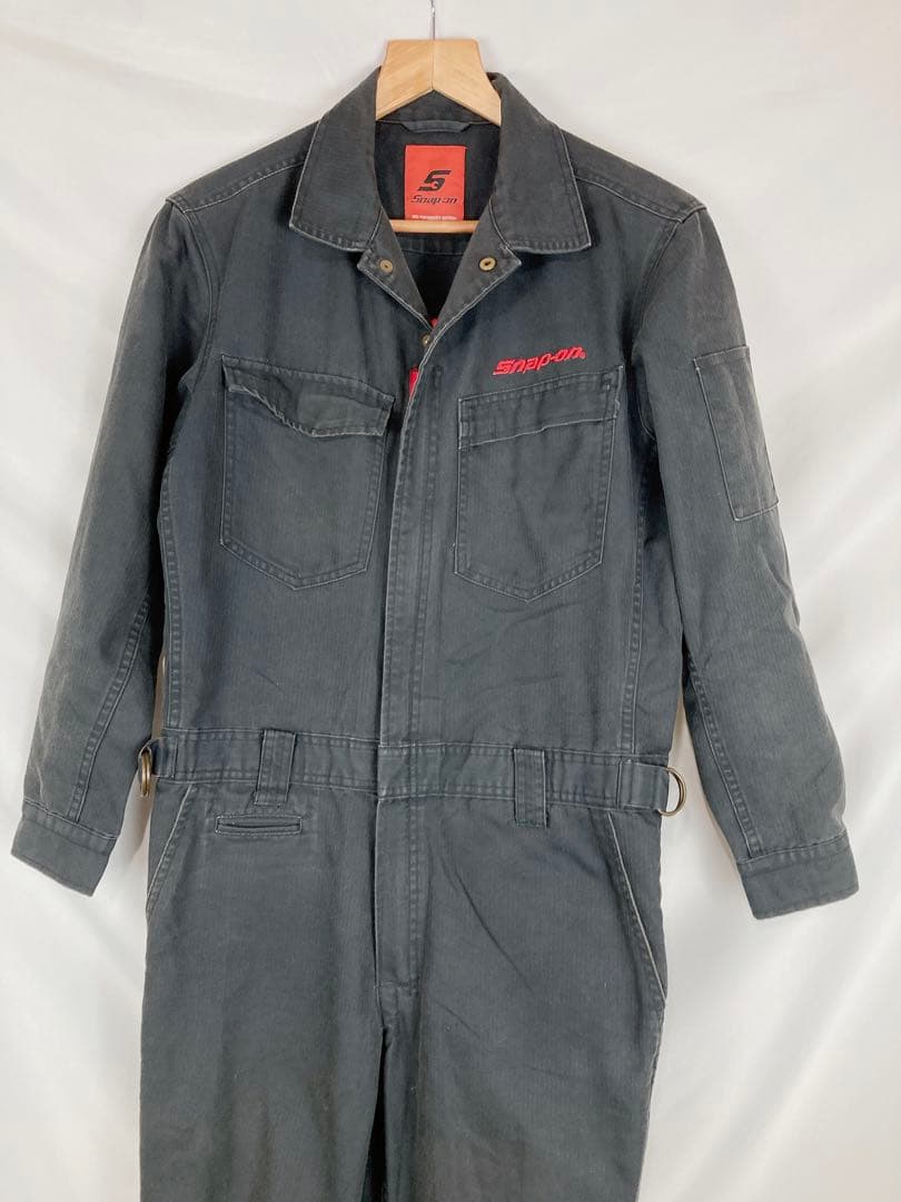 Snap-on　スナップオン　つなぎ　作業着　黒　M　刺繍　B1829