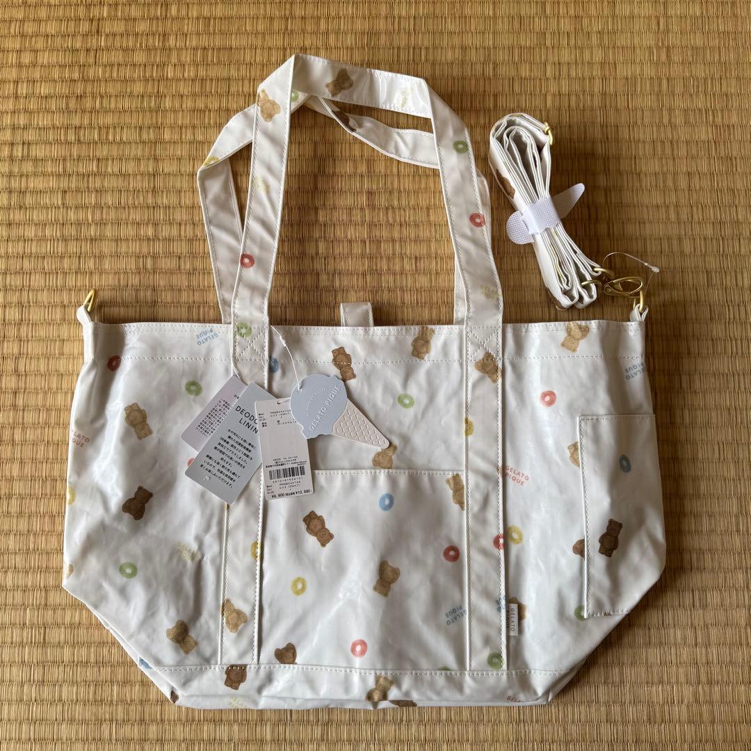 ミミ　ジェラートピケ　ママバック　シリアルベア