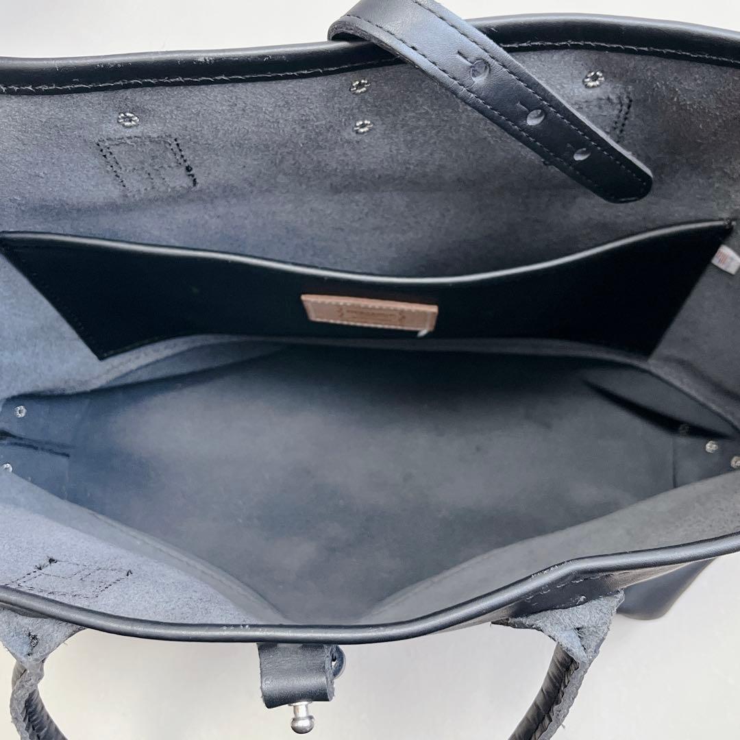 【ヘリテイジレザー】オールレザー トートバッグ/牛革/HINOYA/ブラック