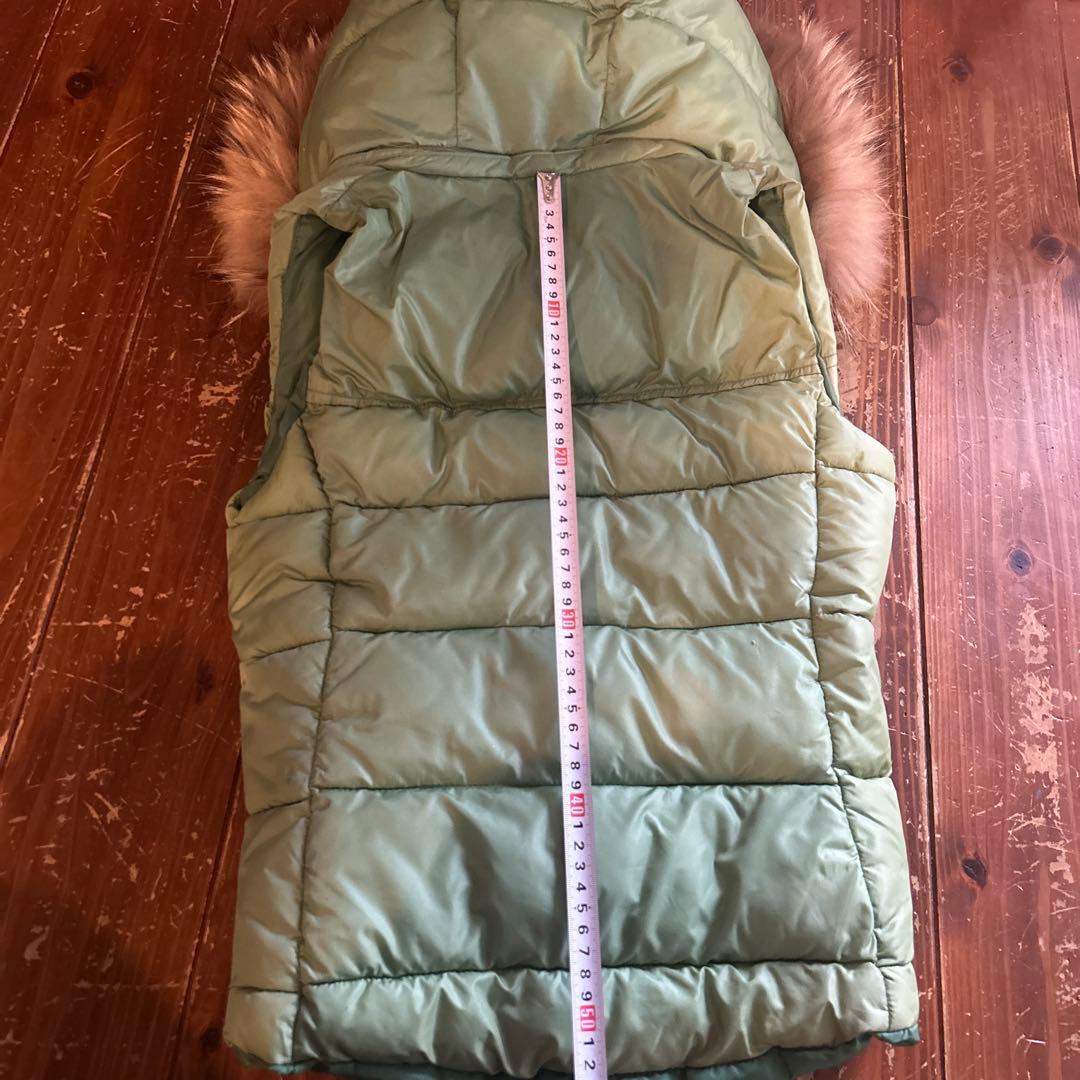 ミントグリーン ファーダウンベスト y2k 平成ギャル