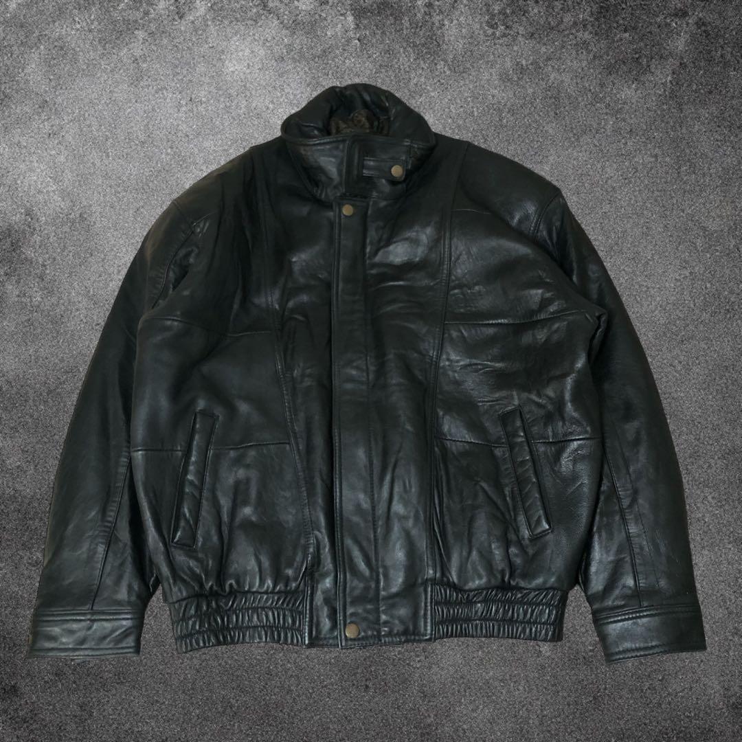 90s vintage A-2 フライトジャケット　短丈　羊革　ラムレザー　本革