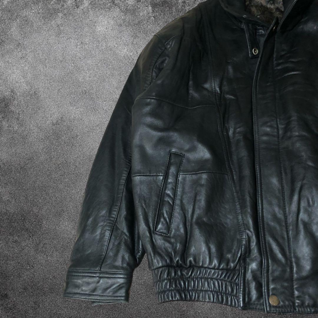 90s vintage A-2 フライトジャケット　短丈　羊革　ラムレザー　本革