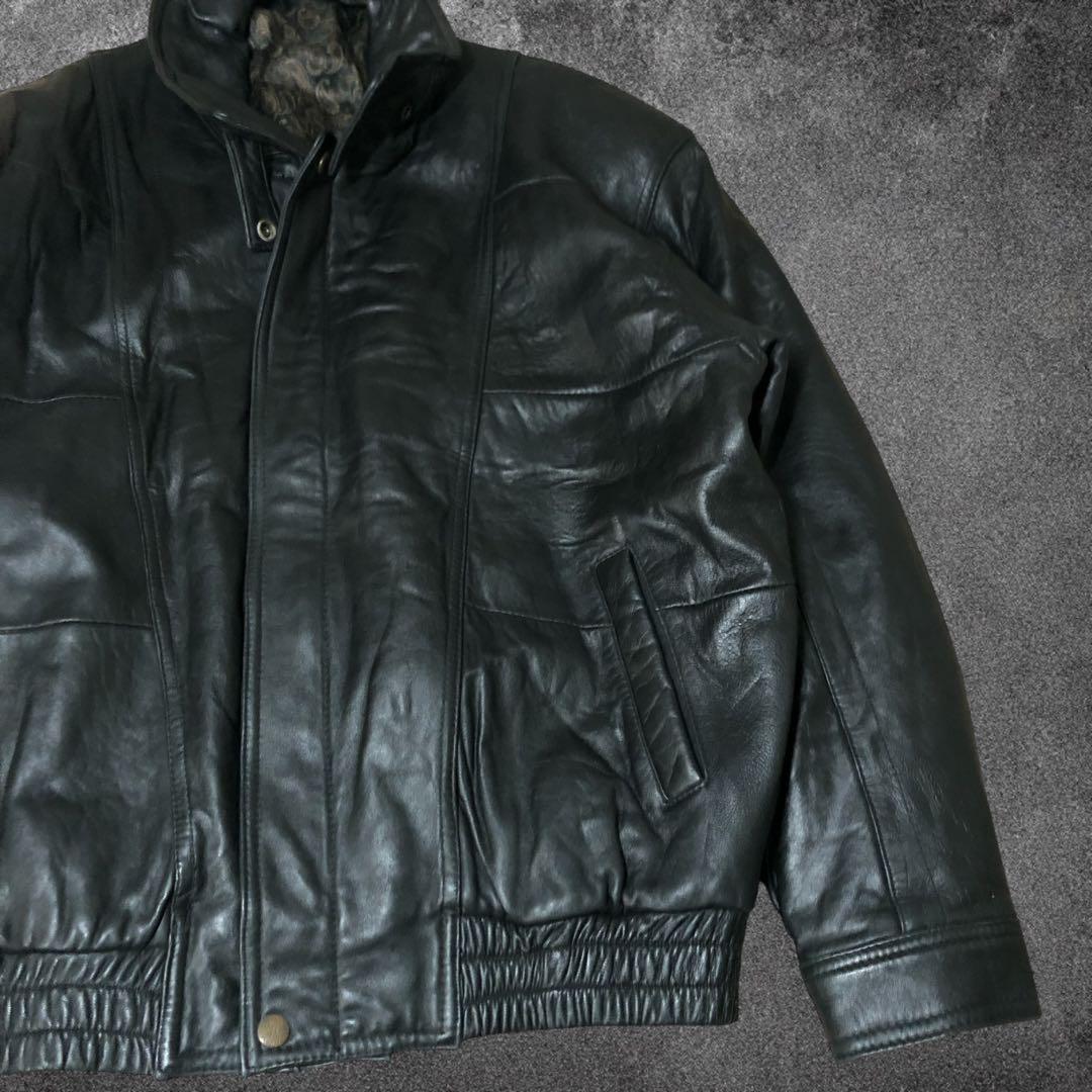 90s vintage A-2 フライトジャケット　短丈　羊革　ラムレザー　本革