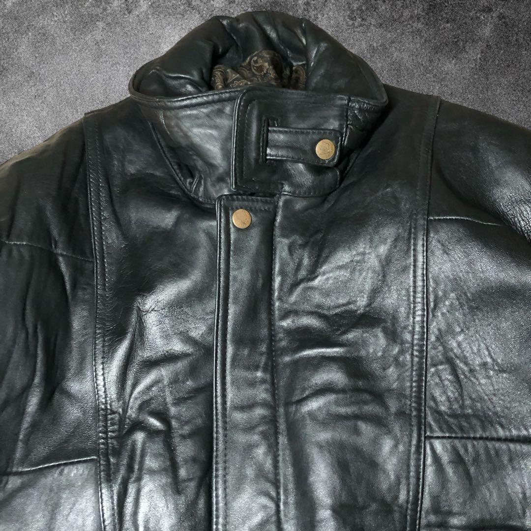90s vintage A-2 フライトジャケット　短丈　羊革　ラムレザー　本革