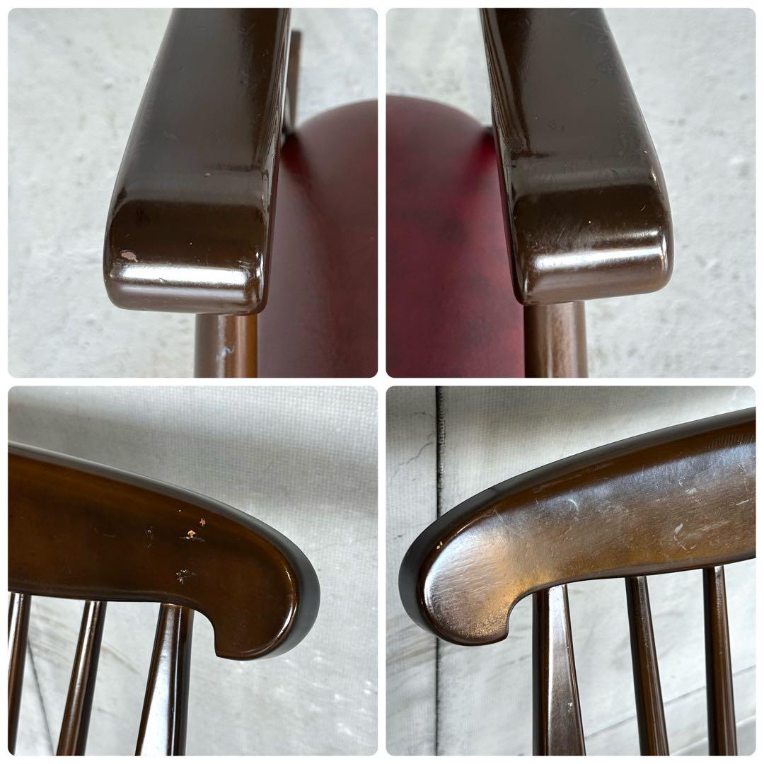 ★古家具ビンテージ★鳥取家具 木製フレーム ロッキングチェア ミッドセンチュリー