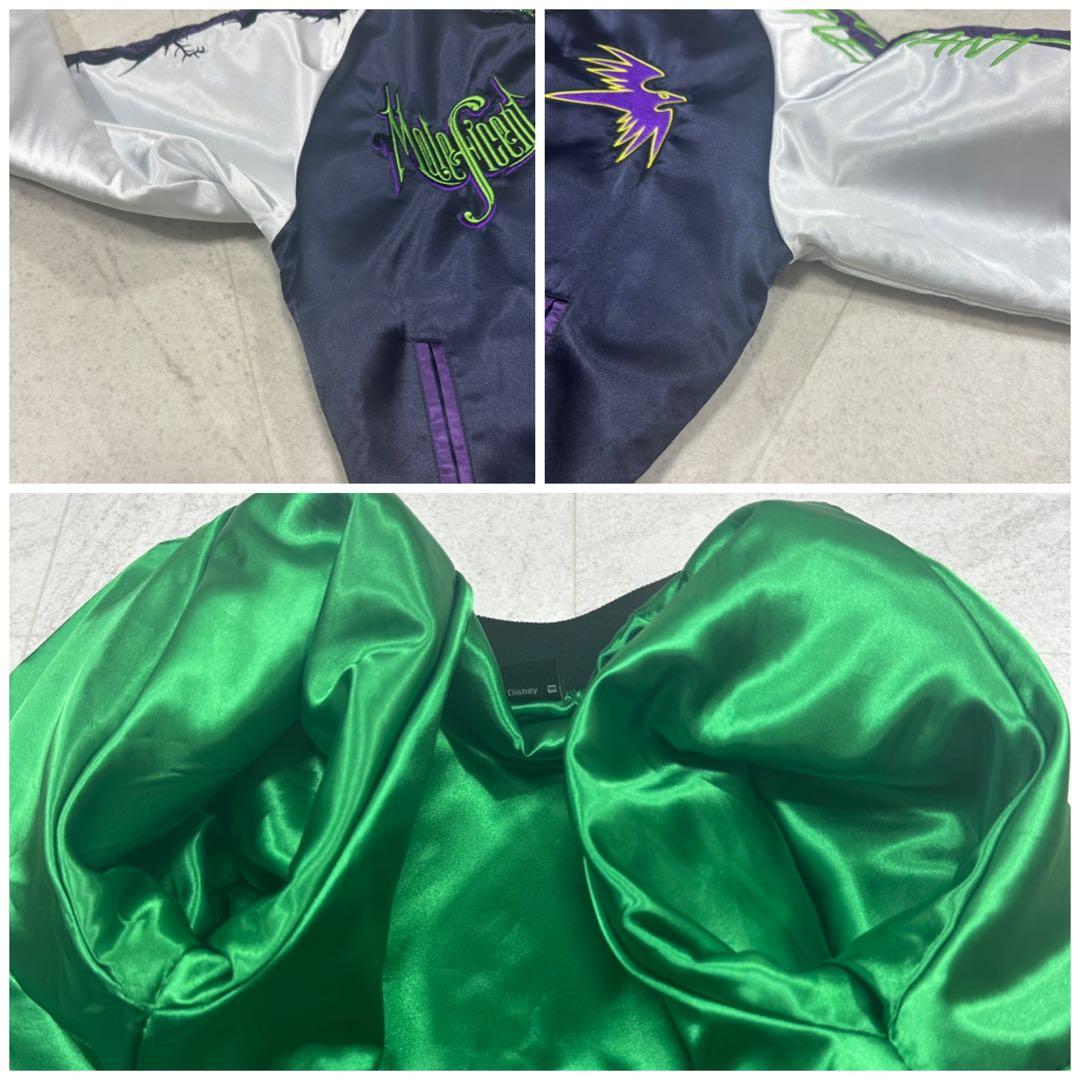 希少 未使用タグ付【ヴィランズ】ディズニー×丸眞 スカジャン 刺繍 中綿 L